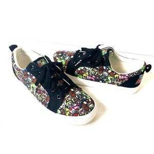 Nintendo Super Mario Canvas Skate Shoes Women's 6 Low Top Lace Up Sneaker